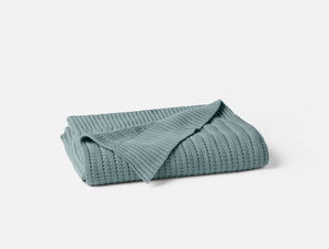 Coyuchi Lagoon Casa Loma Organic Knit Throw