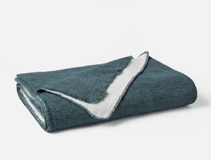 Coyuchi Twilight Blue Cozy Cotton Organic Blanket