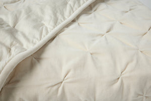 Coyuchi Undyed Velvet Tufted Organic Quilt